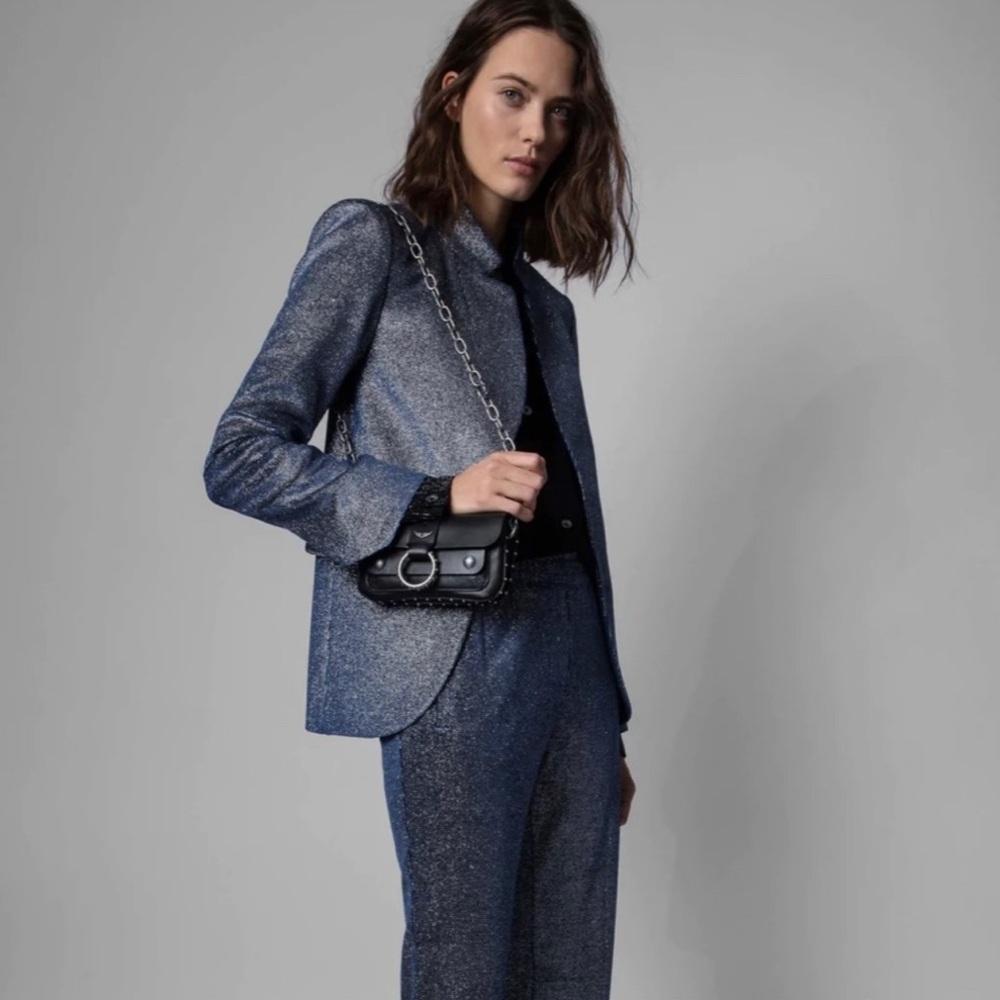 NWT Zadig & Voltaire Very Velours Sparkle 2 piece Suit